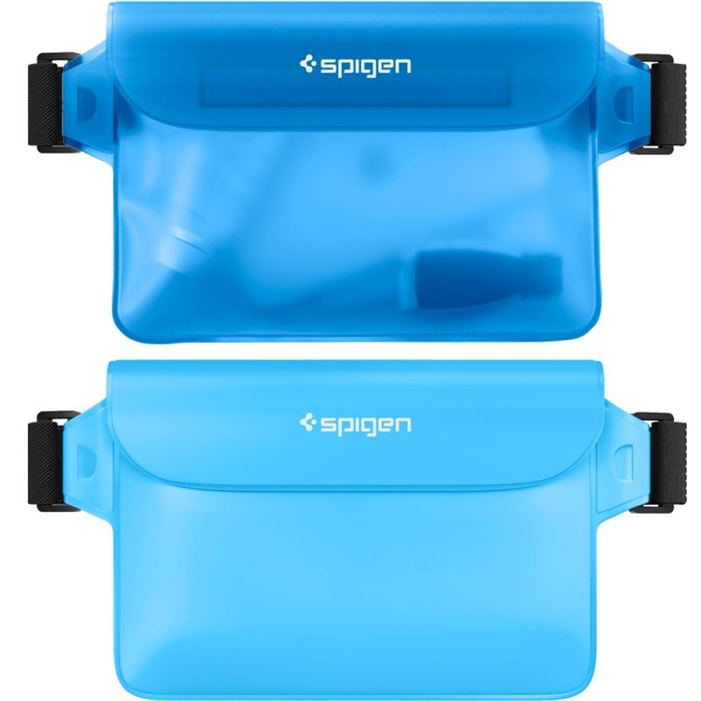 Spigen A620 Aqua Shield Waterproof Pouch Bag - Universal Αδιάβροχη Τσάντα Μέσης - IPX8 - 20 x 12 cm - Sea Blue - 2 Τεμάχια (AMP06020)