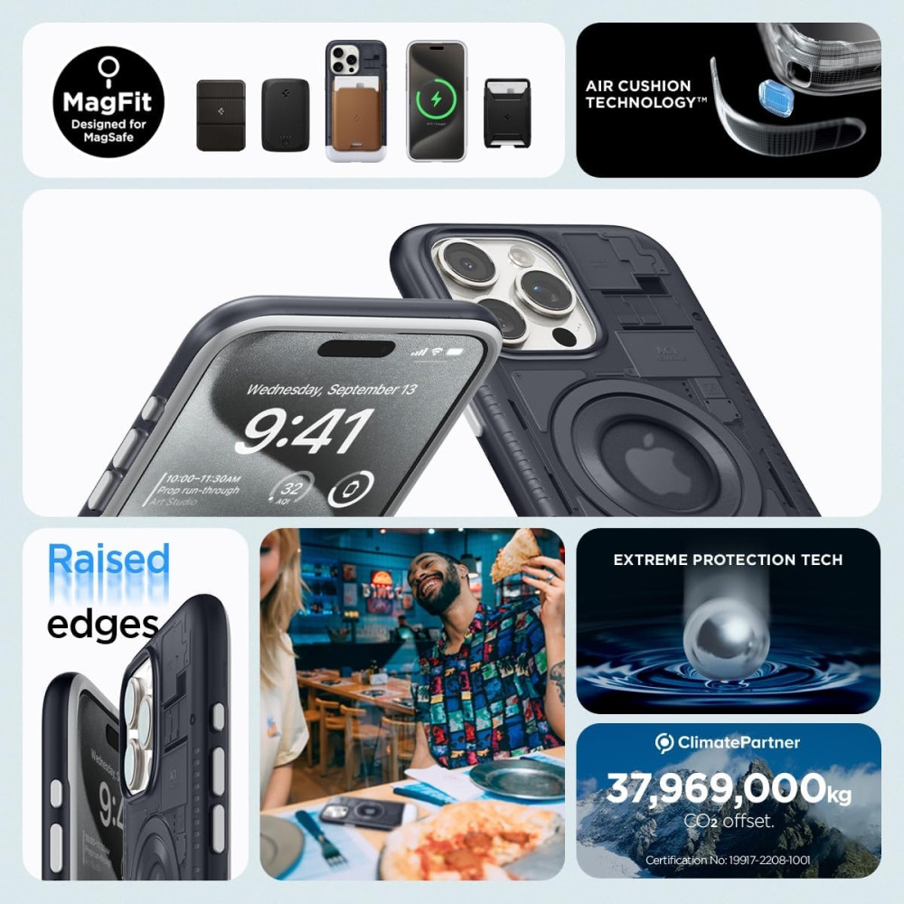 Spigen Classic C1 MagFit - Ανθεκτική Σκληρή Θήκη MagSafe - Apple iPhone 15 Pro Max - Graphite (ACS06607)