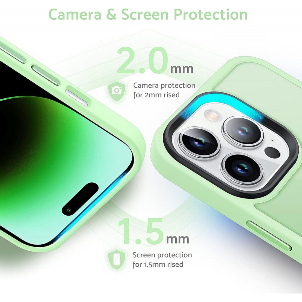 HappyCase Ημιδιάφανη Σκληρή Θήκη - Apple iPhone 14 Pro - Matte Green (8719246412493)