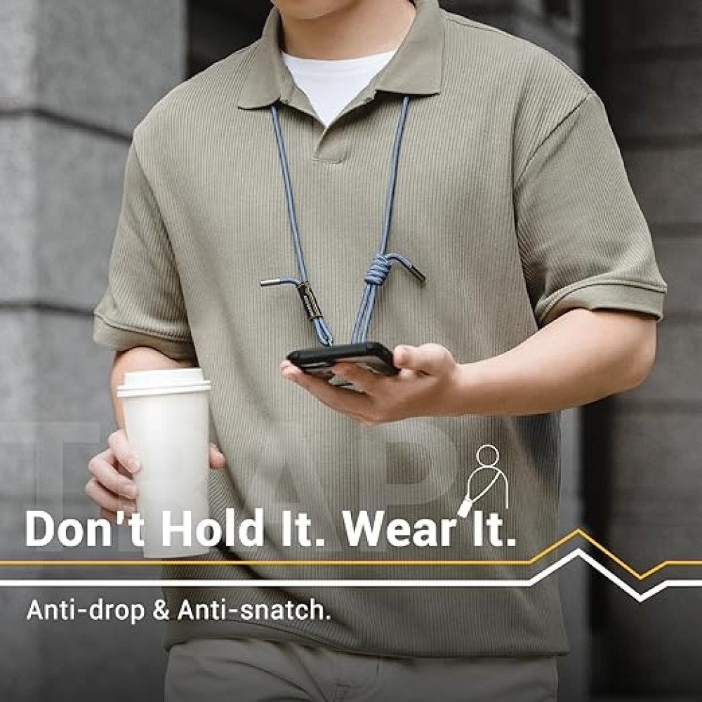 SwitchEasy MagEasy Rope Strap & Strap Card 6.0mm - Αποσπώμενο Λουράκι Λαιμού για Θήκες Κινητών iPhone - Riverside Blue (MPHIPH142RU23)