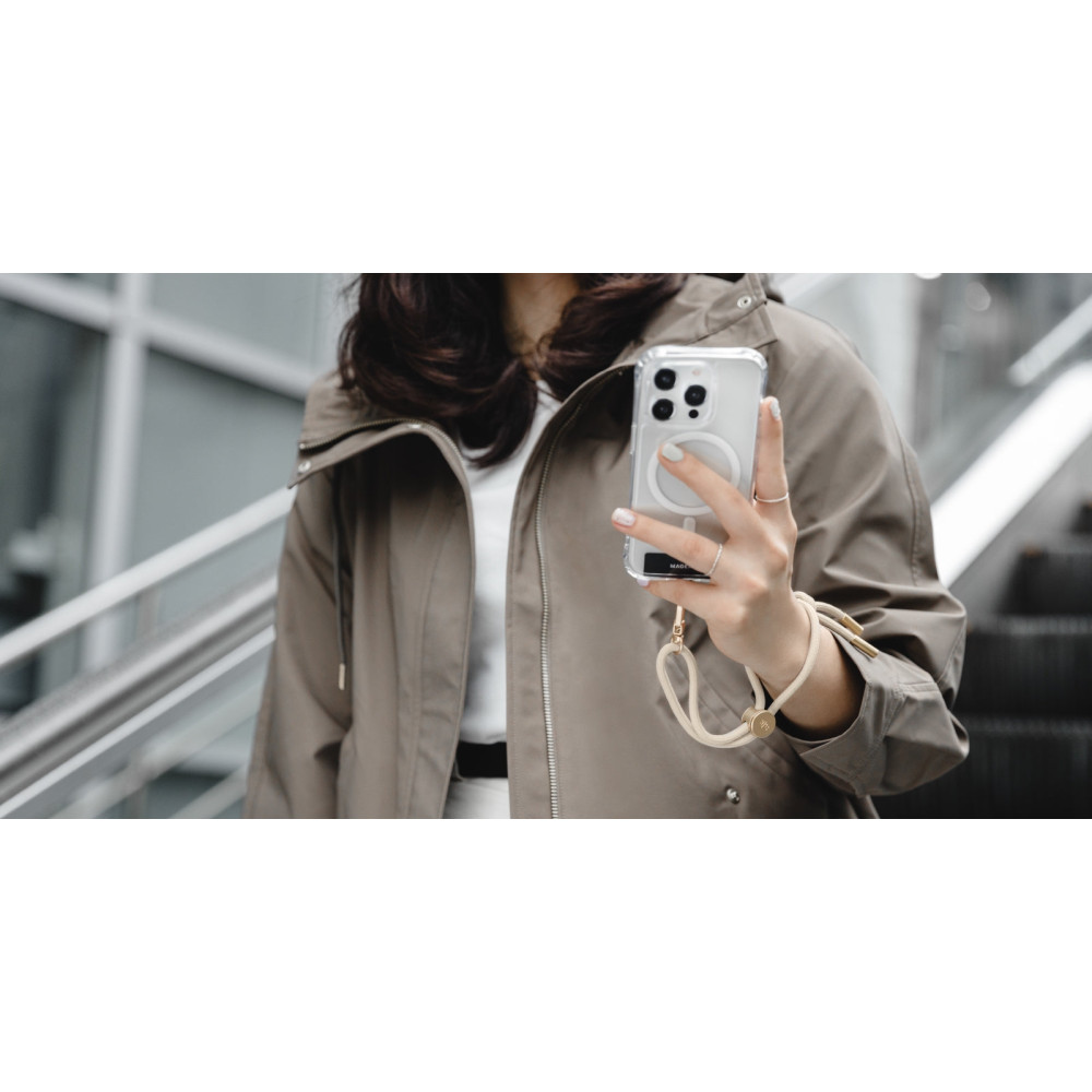 SwitchEasy MagEasy Wrist Strap & Strap Card 6.0mm - Αποσπώμενο Λουράκι Χειρός για Θήκες Κινητών iPhone - Beige (MPHIPH158BI23)