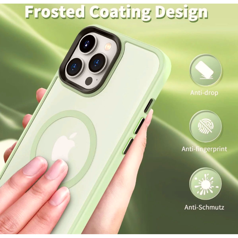 HappyCase Ημιδιάφανη Σκληρή Θήκη MagSafe - Apple iPhone 13 Pro Max - Matte Green (8719246422331)
