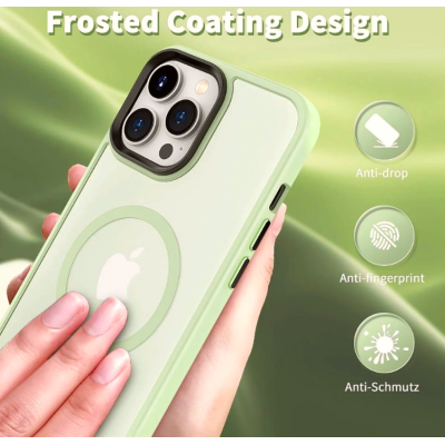 HappyCase Ημιδιάφανη Σκληρή Θήκη MagSafe - Apple iPhone 13 Pro Max - Matte Green (8719246422331)