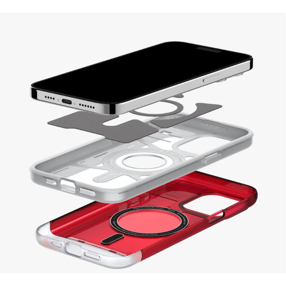 Spigen Classic C1 MagFit - Ανθεκτική Σκληρή Θήκη MagSafe - Apple iPhone 15 Pro Max - Ruby (ACS06609)