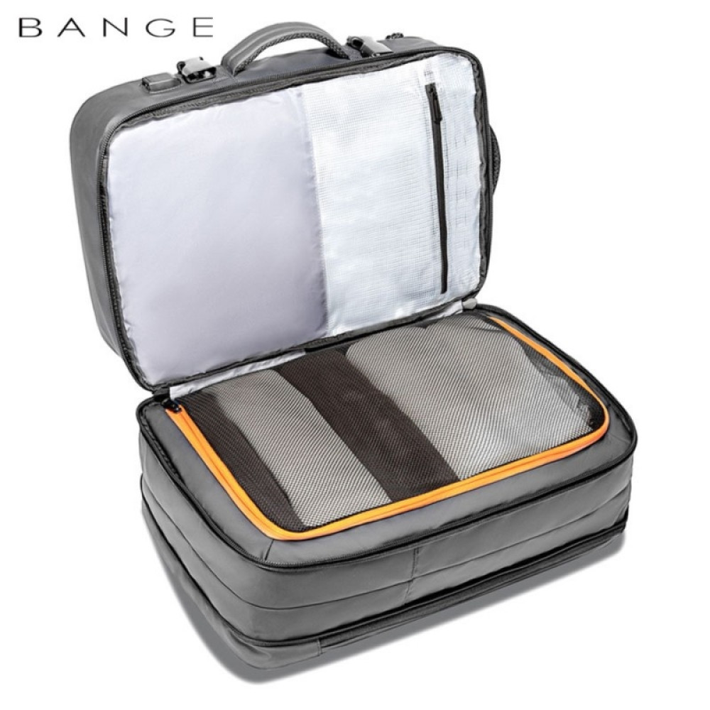 Bange 1908 Business Travel Backpack - Ανθεκτικό Επεκτάσιμο Σακίδιο / Τσάντα Πλάτης & Μεταφοράς Laptop έως 17.3" - 26L έως 45L - Grey
