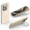 ESR Cloud Soft with Stash Stand - Ανθεκτική MagSafe Θήκη Σιλικόνης Apple iPhone 15 Pro με Kickstand - Light Tan (4894240178577)