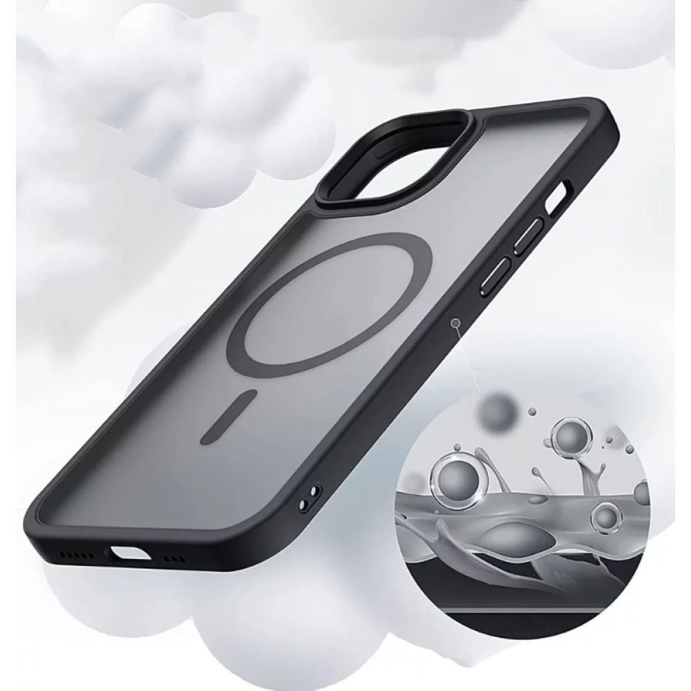 Tech-Protect MagMat - Σκληρή Ημιδιάφανη Θήκη MagSafe Apple iPhone 14 Pro - Matte Black (9589046925474)