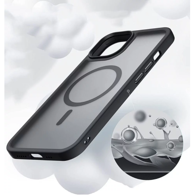 Tech-Protect MagMat - Σκληρή Ημιδιάφανη Θήκη MagSafe Apple iPhone 14 Pro - Matte Black (9589046925474)