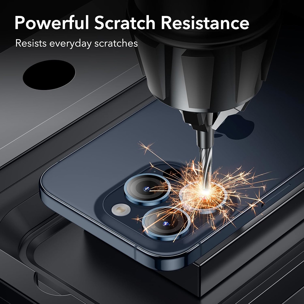 ESR Armorite Camera Lens Protectors - Αντιχαρακτικό Γυαλί Προστασίας για Φακό Κάμερας - Apple iPhone 15 Pro / 15 Pro Max - Blue (4894240174166)