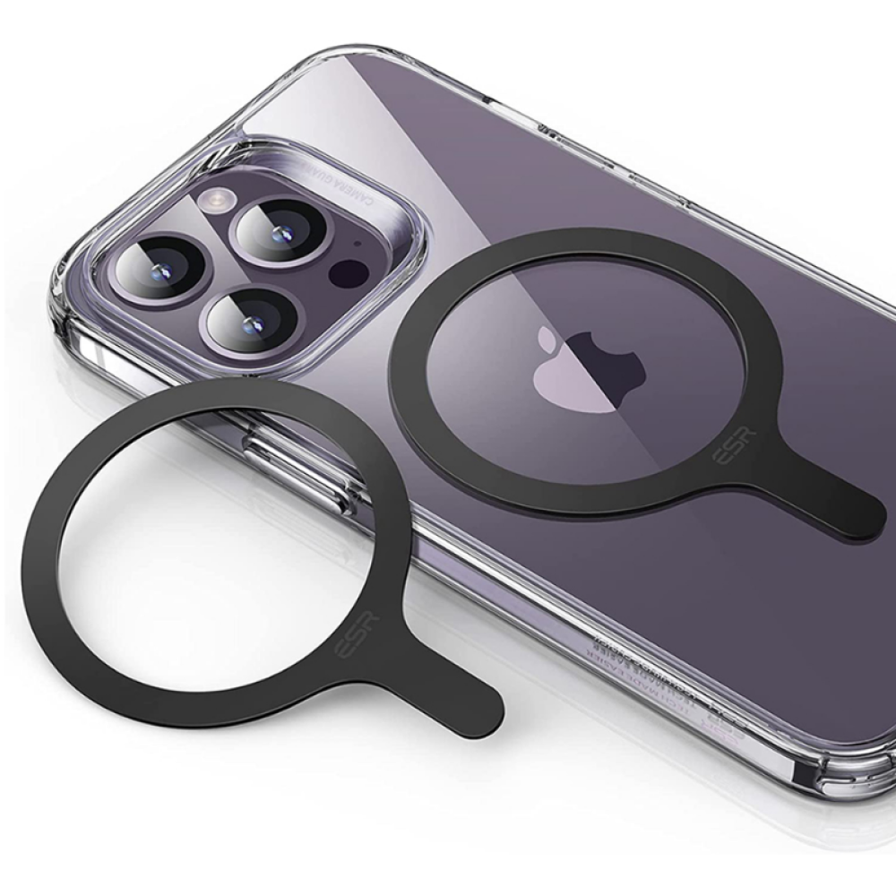 ESR HaloLock MagSafe Universal Magnetic Ring 360 - Αυτοκόλλητος Μαγνητικός Δακτύλιος MagSafe για iPhone & Samsung - 2 Τεμάχια - Black (4894240131916)