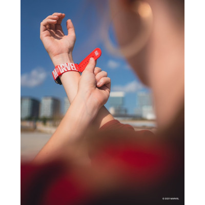 MobyFox Marvel - Universal Λουράκι Σιλικόνης για Όλα τα Apple Watch & Smartwatches (22mm) με 20 Digital Watch Faces για iOS - Insignia Collection / House of Ideas (810083250731)