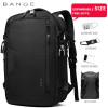Bange 22039 Business Travel Backpack - Ανθεκτικό Επεκτάσιμο Σακίδιο / Τσάντα Πλάτης & Μεταφοράς Laptop έως 17.3" - 26L έως 45L - Black
