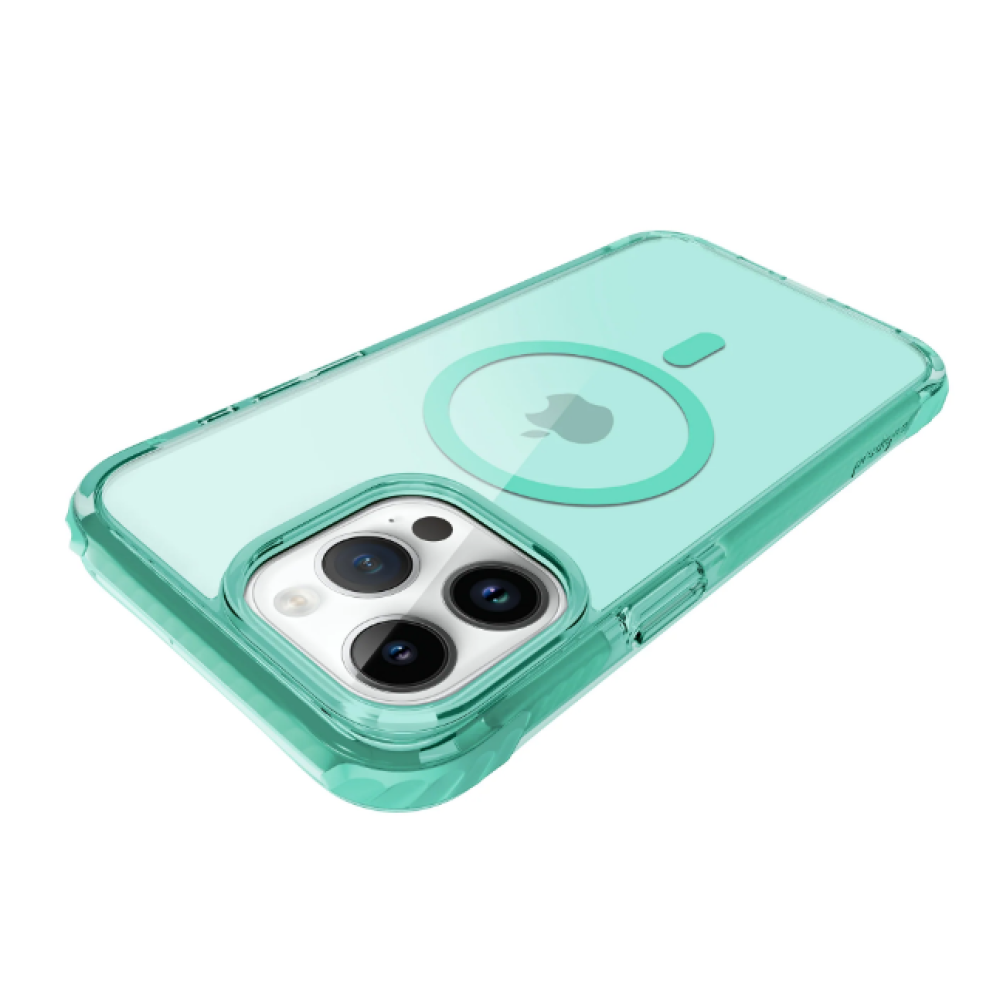 Prodigee Safetee Neo + Mag - Σκληρή Ανθεκτική Ημιδιάφανη Θήκη MagSafe - Apple iPhone 15 Pro - Mint (IPH15P-6.1-NEOM-MNT)
