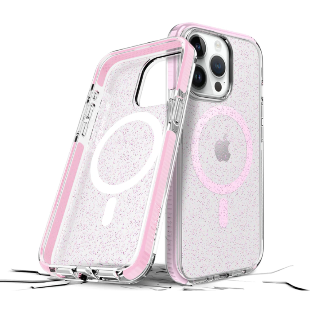 Prodigee Super Star - Σκληρή Ανθεκτική Διάφανη Θήκη MagSafe - Apple iPhone 15 Pro Max - Rose (IPH15P-6.7-STRM-RSE)