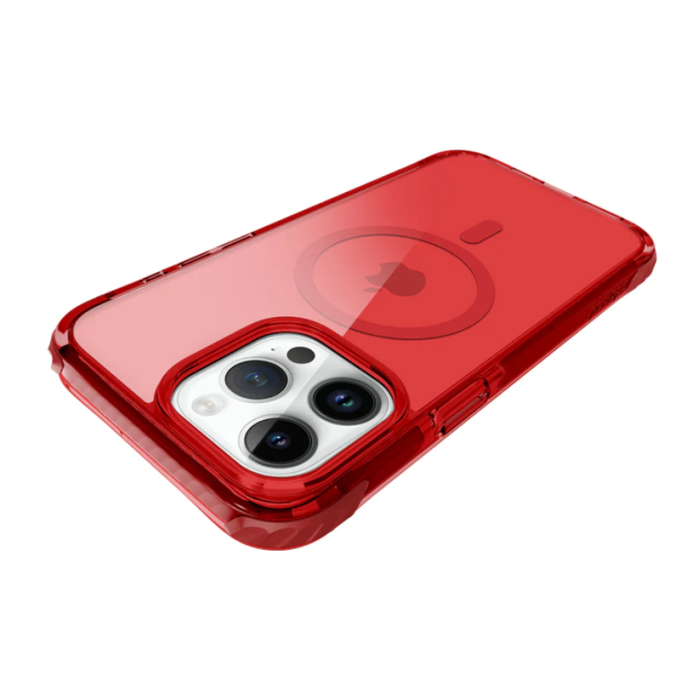 Prodigee Safetee Neo + Mag - Σκληρή Ανθεκτική Ημιδιάφανη Θήκη MagSafe - Apple iPhone 15 Pro - Ruby (IPH15P-6.1-NEOM-RBY)