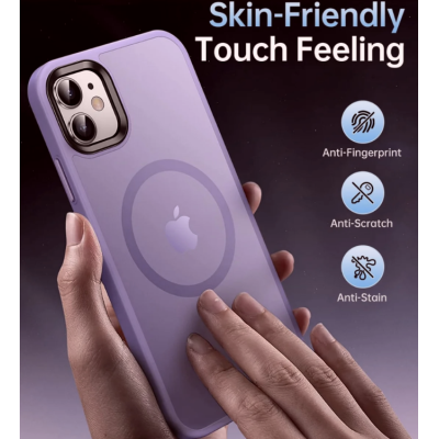 HappyCase Ημιδιάφανη Σκληρή Θήκη MagSafe - Apple iPhone 11 - Matte Lila (8719246422065)