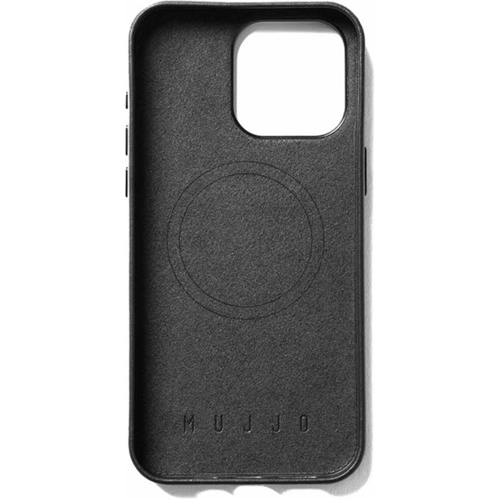 MUJJO Full Leather Case - Δερμάτινη Θήκη MagSafe - Apple iPhone 15 Pro Max - Black (MUJJO-CL-041-BK)