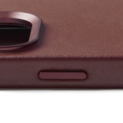 MUJJO Full Leather Case - Δερμάτινη Θήκη MagSafe - Apple iPhone 15 Pro - Burgundy (MUJJO-CL-039-BN)