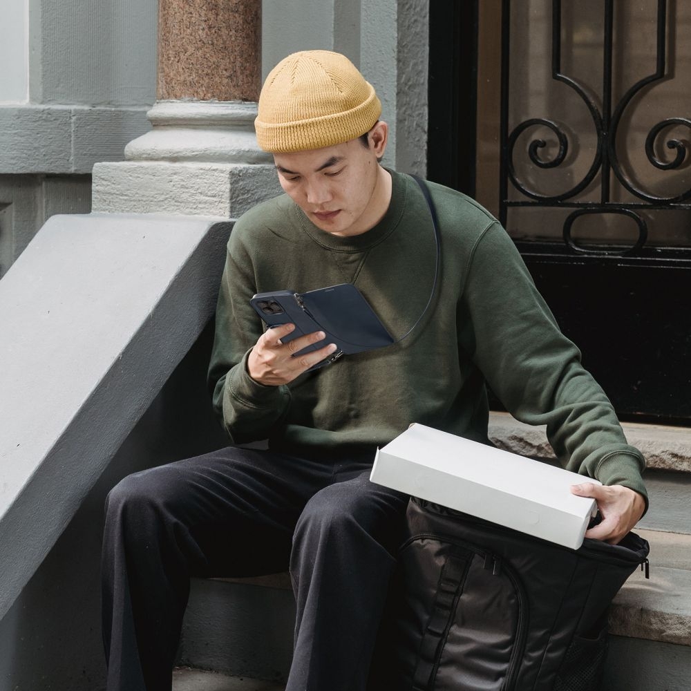 Spigen Wallet S Pro - Ανθεκτική Θήκη Πορτοφόλι Apple iPhone 15 Pro Max με Αποσπώμενο Λουράκι Χειρός / Λαιμού - Navy (ACS06606)