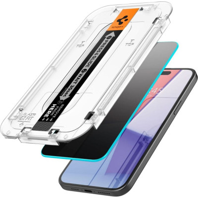 Spigen Tempered Glass GLAS.tR EZ Fit HD Privacy - Αντιχαρακτικό Γυαλί Προστασίας Απορρήτου Οθόνης - Apple iPhone 15 Pro Max (AGL07118)