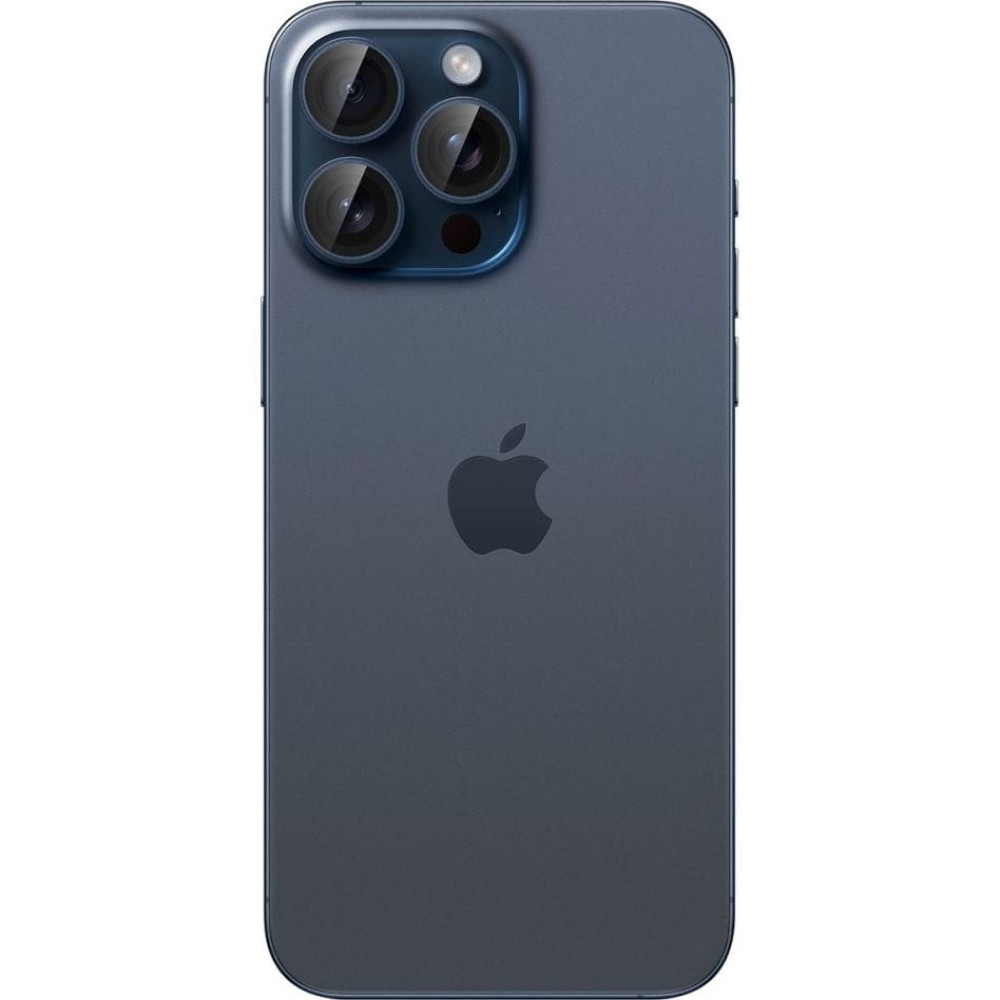 Spigen GLAS.tR EZ Fit OPTIK Pro Camera Lens Protector - Αντιχαρακτικό Προστατευτικό Γυαλί για Φακό Κάμερας Apple iPhone 15 Pro / 15 Pro Max / 14 Pro / 14 Pro Max - 2 Τεμάχια - Blue Titanium (AGL07164)