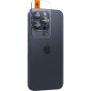 Spigen GLAS.tR EZ Fit OPTIK Pro Camera Lens Protector - Αντιχαρακτικό Προστατευτικό Γυαλί για Φακό Κάμερας Apple iPhone 15 Pro / 15 Pro Max / 14 Pro / 14 Pro Max - 2 Τεμάχια - Blue Titanium (AGL07164)