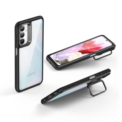 ESR Classic Hybrid Case with Stash Stand - Διάφανη Ανθεκτική Θήκη με Kickstand - Samsung Galaxy M34 5G - Clear / Black (4894240176832)