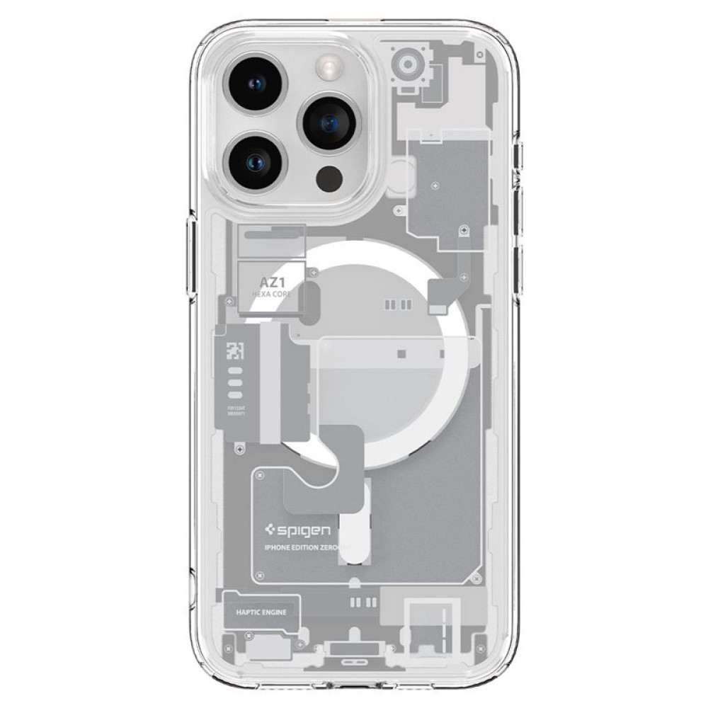 Θήκη Apple iPhone 15 Pro Max - Spigen Ultra Hybrid MagFit με MagSafe - Zero One White (ACS07034)