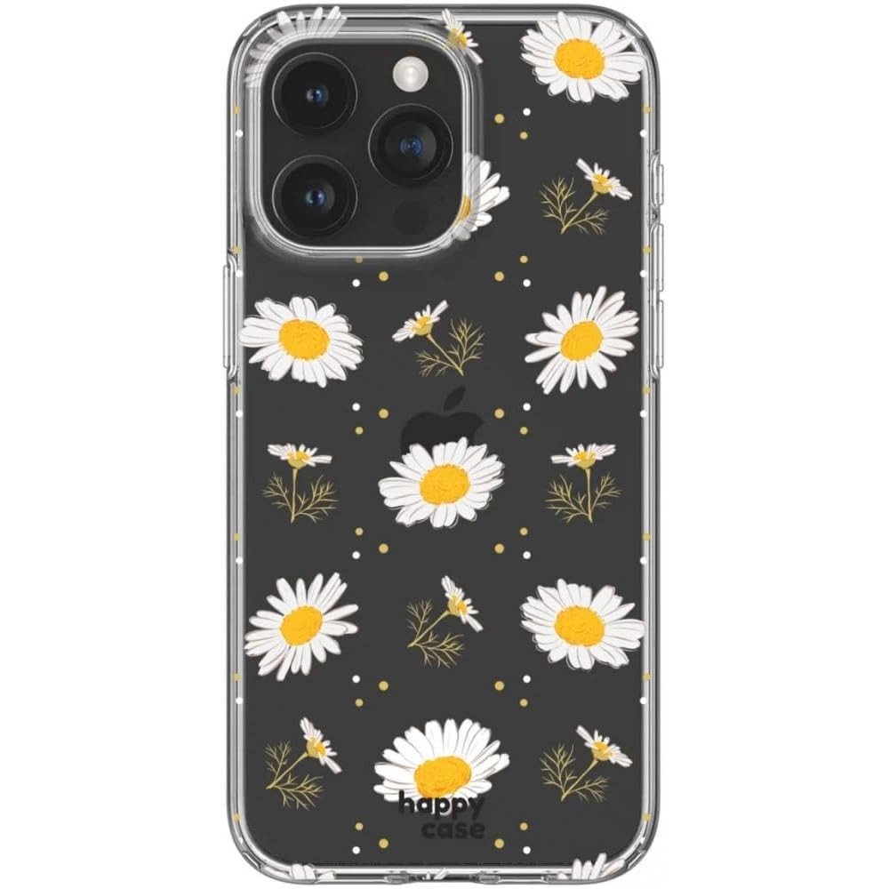 HappyCase Διάφανη Θήκη Σιλικόνης Apple iPhone 15 Pro - Floral Print (8719246420337)