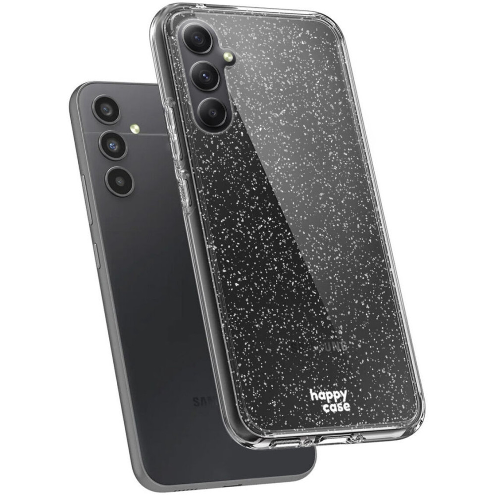 HappyCase Διάφανη Θήκη Σιλικόνης Samsung Galaxy A14 - Glitter Print (8719246382543)