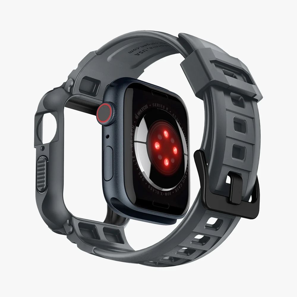 Spigen Rugged Armor Pro - Θήκη Apple Watch Series SE/9/8/7/6/5/4 (45/44mm) - Dark Gray (ACS07387)
