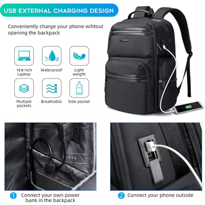 Bange 2603 Weekender Hand-On Bagage - Σακίδιο Πλάτης / Τσάντα Μεταφοράς Laptop έως 15.6" - 35L - Black