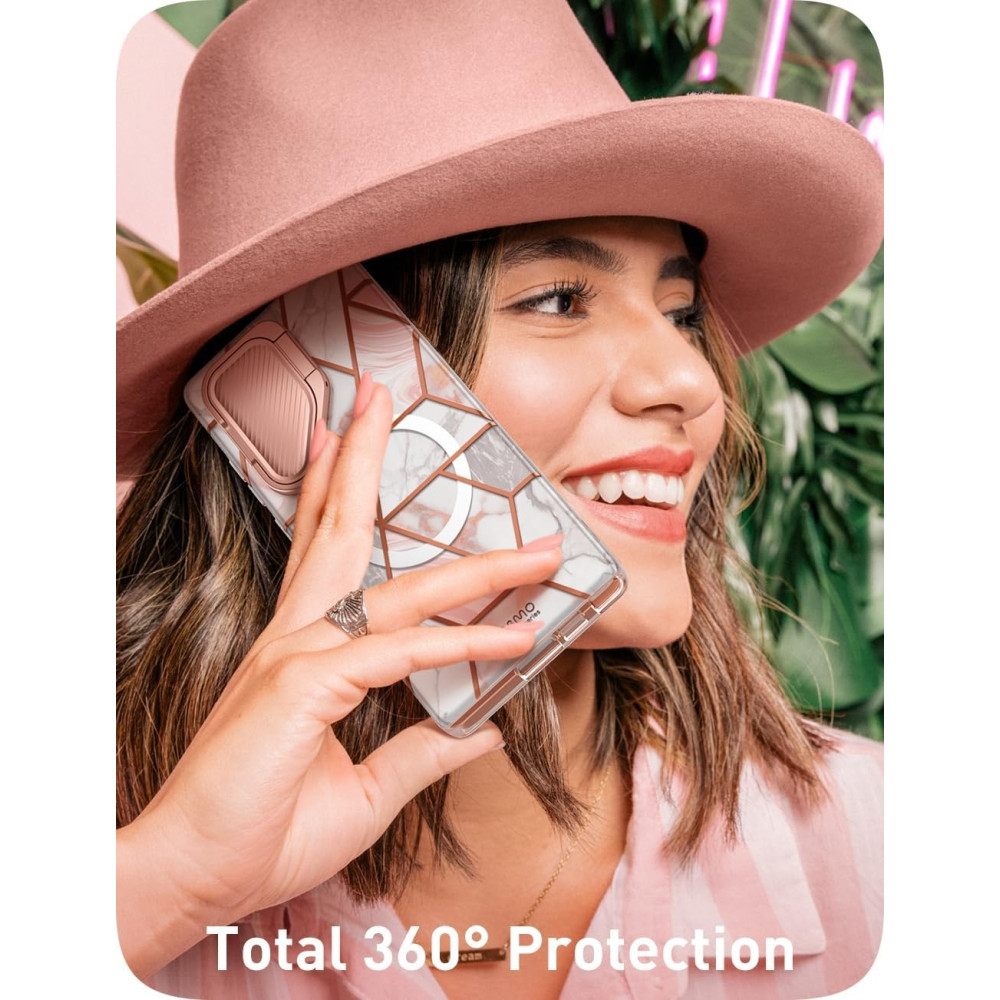 Ανθεκτική Θήκη MagSafe με Κάλυμμα για την Κάμερα - Samsung Galaxy S24 Ultra - Supcase i-Blason Cosmo Mag - Marble (843439138872)