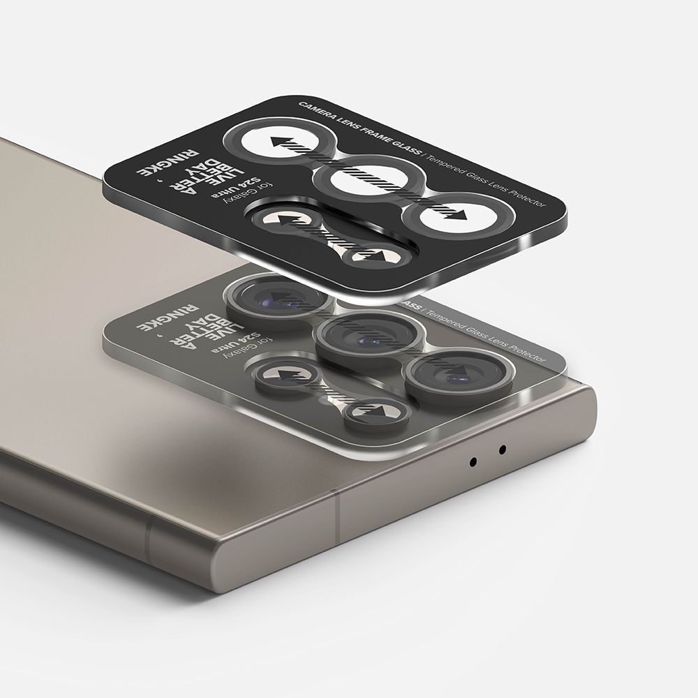 Αντιχαρακτικό Γυαλί Προστασίας για Φακό Κάμερας - Samsung Galaxy S24 Ultra - Ringke Camera Lens Frame Glass - Black (8809961784156)