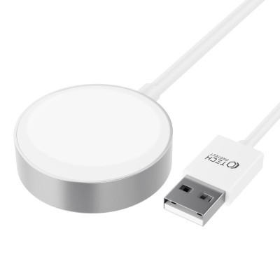 Tech-Protect Ultraboost Magnetic Cable - Μαγνητικός Ασύρματος Φορτιστής USB-A για Apple Watch - 2.5W - 120cm - White (9490713932773)