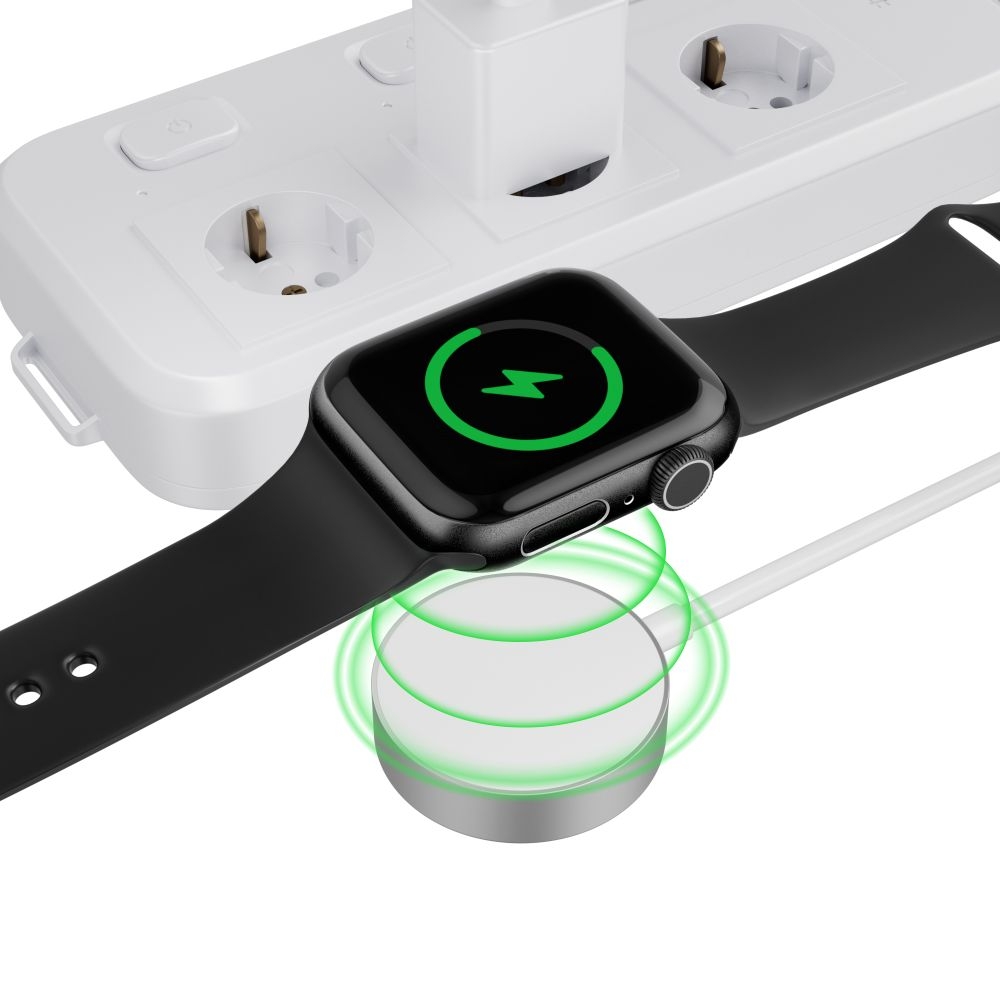 Tech-Protect Ultraboost Magnetic Cable - Μαγνητικός Ασύρματος Φορτιστής USB-A για Apple Watch - 2.5W - 120cm - White (9490713932773)