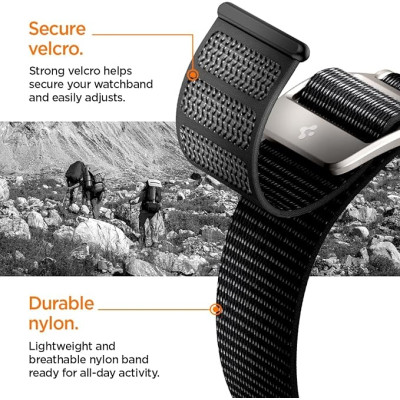 Spigen DuraPro Flex Ultra - Λουράκι Apple Watch Ultra/SE/11/10/9/8/7/6/5/4 (49/46/45/44mm) - Black (AMP05981)