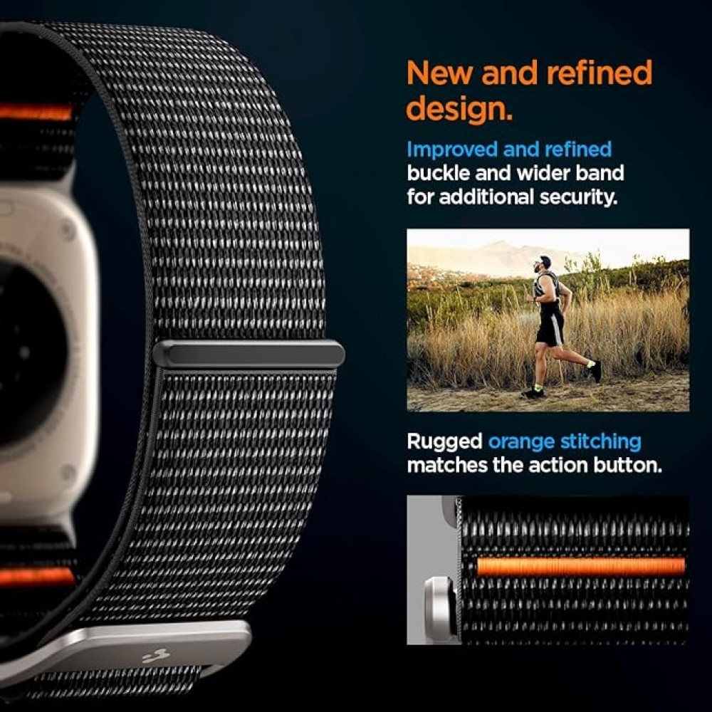 Spigen DuraPro Flex Ultra - Λουράκι Apple Watch Ultra/SE/11/10/9/8/7/6/5/4 (49/46/45/44mm) - Black (AMP05981)