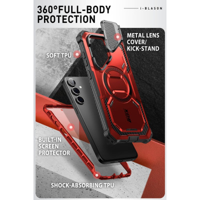 Ανθεκτική Θήκη MagSafe με Μεταλλικό Κάλυμμα για την Κάμερα - Samsung Galaxy S24 - Supcase i-Blason Armorbox Mag - Ruddy (843439138728)