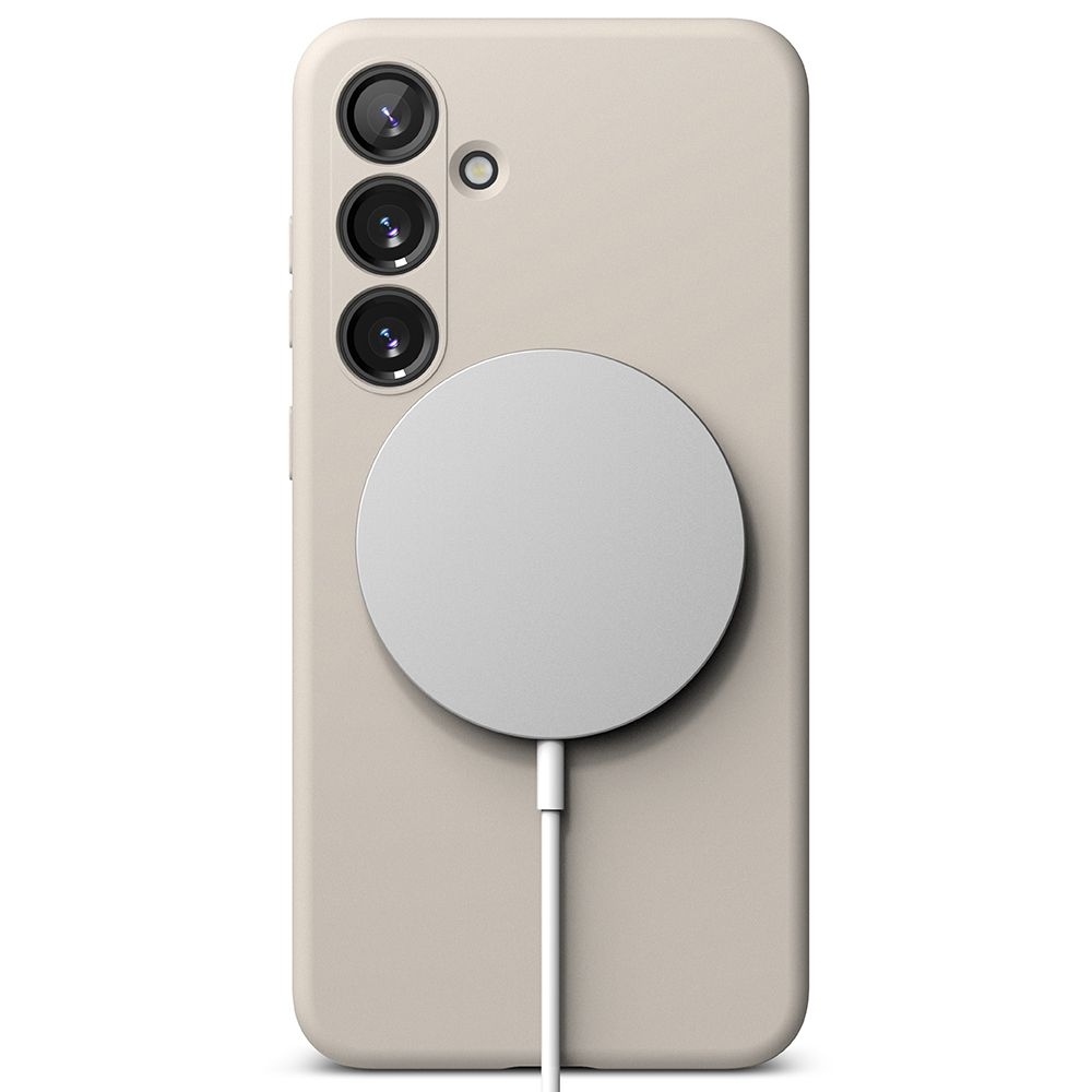 Ανθεκτική MagSafe Θήκη Σιλικόνης - Samsung Galaxy S24 - Ringke Silicone Magnetic - Stone (8809961782985)