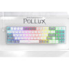 Redragon K628 Pollux RGB Mechanical Gaming Keyboard - Ενσύρματο RGB Gaming Μηχανικό 75% Πληκτρολόγιο με 78 Hot-Swappable Red Διακόπτες - US - White / Grey (6950376717344)