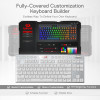 Redragon K621 Horus TKL - Ασύρματο / Ενσύρματο RGB Gaming Μηχανικό Πληκτρολόγιο 80% Ultra Thin Low-Profile - Custom Red Διακόπτες - US - White (6950376707161)