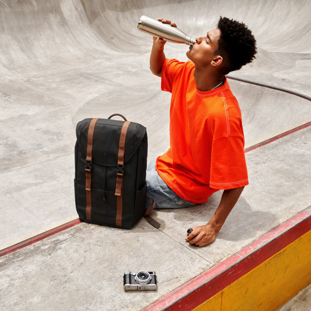 Tomtoc VintPack TA1 Laptop Backpack - Σακίδιο / Τσάντα Πλάτης & Μεταφοράς Laptop έως 15.6" & Tablet έως 12.9" - 22L - Black (TA1M1D1)