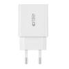 Tech-Protect C35W - Ταχυφορτιστής Ταξιδιού / Αντάπτορας με 2 x Type-C - 35W - White (9490713936078)