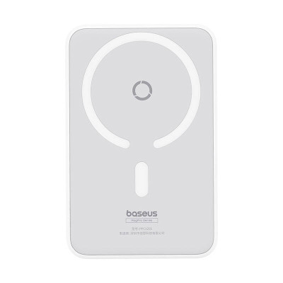 Baseus MagPro Magnetic Wireless Bracket - PowerBank με 1 x Type-C - 20W - 5.000mAh / Βάση Ασύρματης Φόρτισης MagSafe 15W - Stellar White (P10064101223-00)
