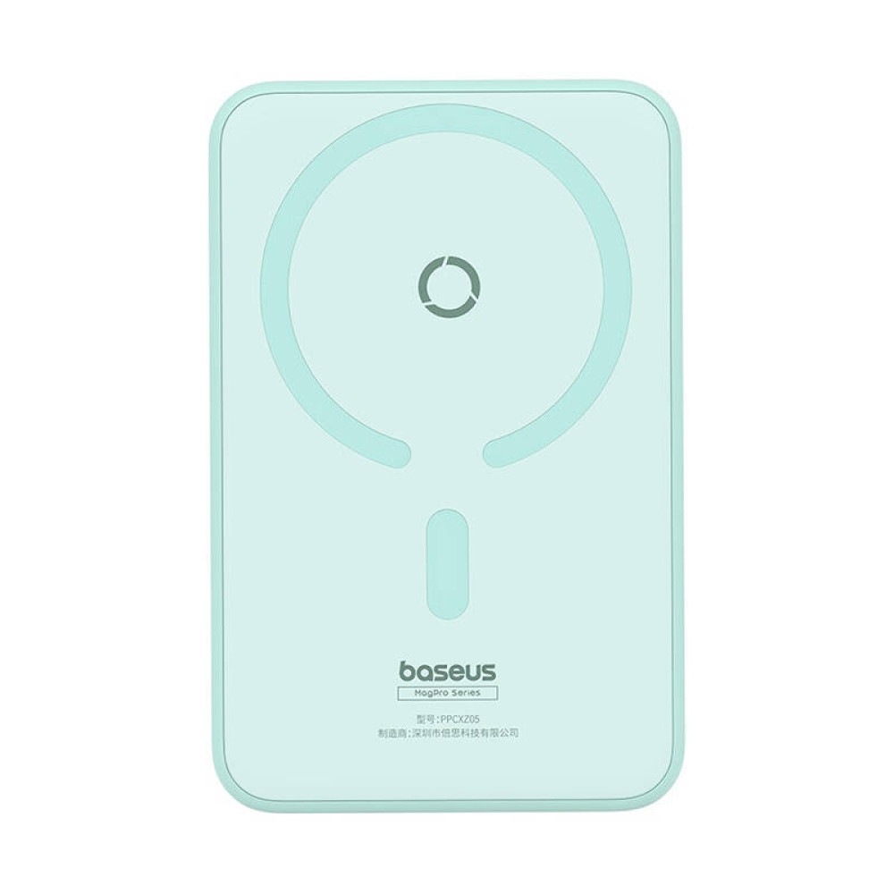 Baseus MagPro Magnetic Wireless Bracket - PowerBank με 1 x Type-C - 20W - 5.000mAh / Βάση Ασύρματης Φόρτισης MagSafe 15W - Peppermint Blue (P10064101333-00)