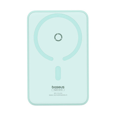 Baseus MagPro Magnetic Wireless Bracket - PowerBank με 1 x Type-C - 20W - 5.000mAh / Βάση Ασύρματης Φόρτισης MagSafe 15W - Peppermint Blue (P10064101333-00)