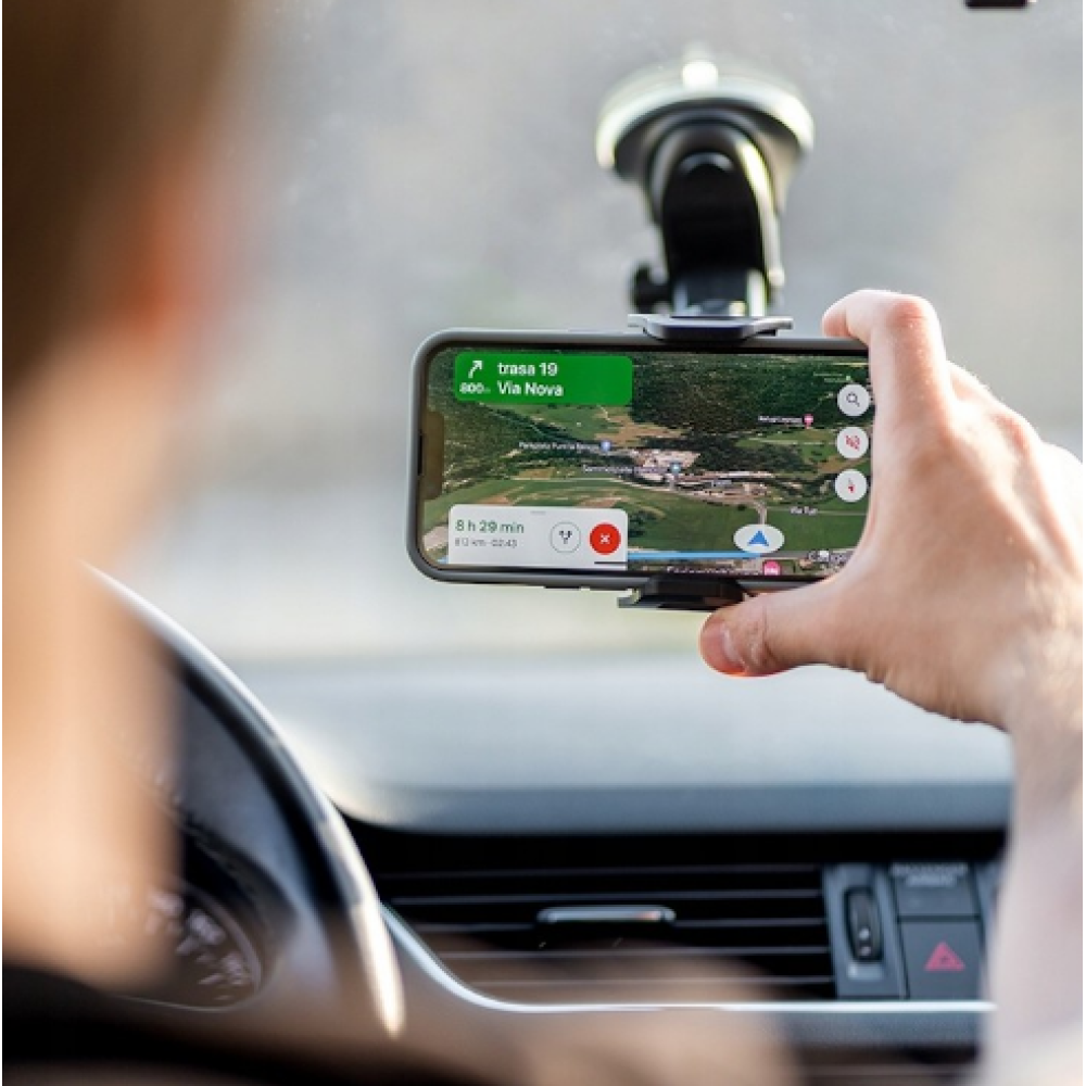 Spacecase SC01 Universal Dashboard & Windshield Car Holder - Universal Βάση Κινητών με Βεντούζα & Ρυθμιζόμενο Βραχίονα για Ταμπλό / Παρμπρίζ Αυτοκινήτου - Black (5903943292929)