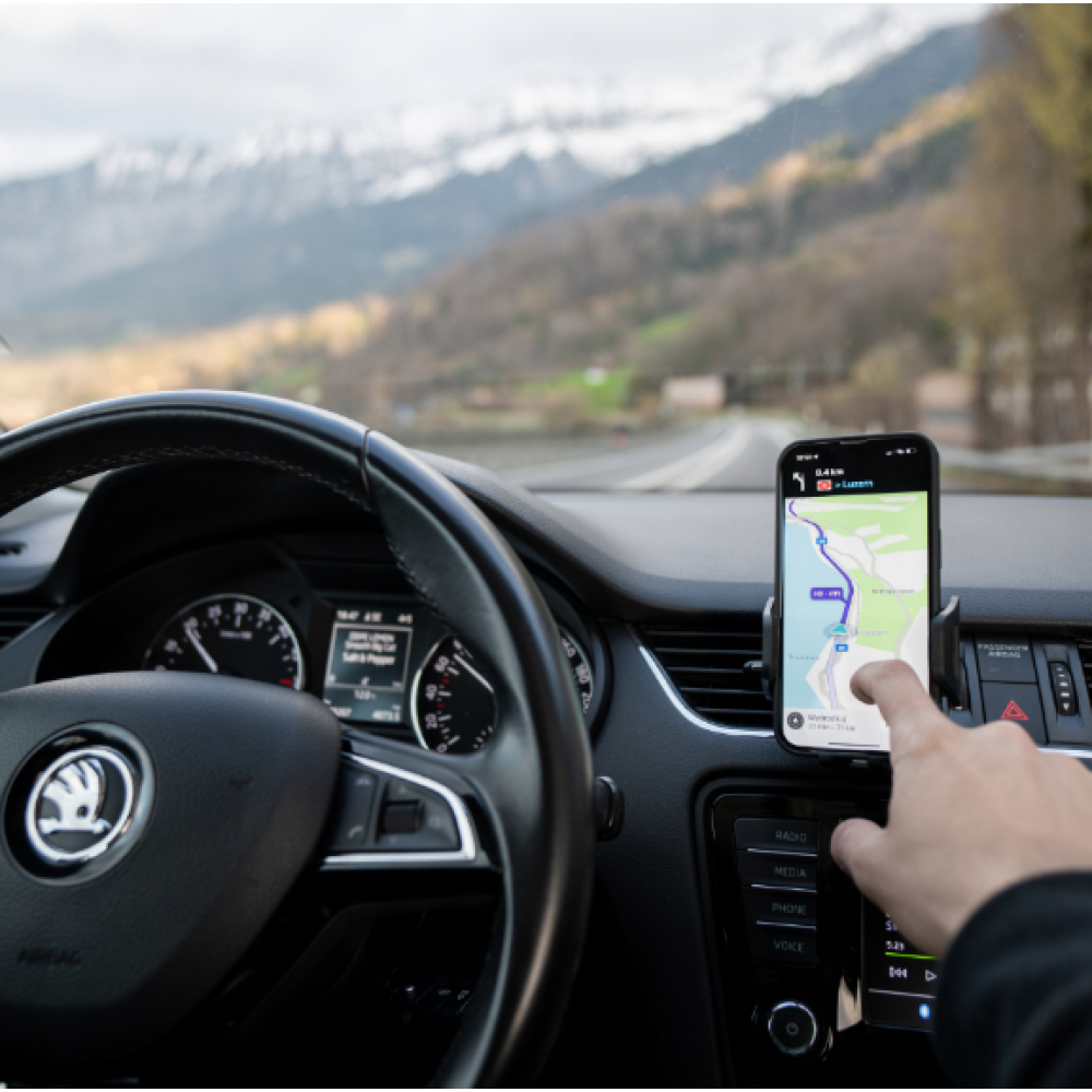 Spacecase SC16 Universal Air Vent Car Holder - Ρυθμιζόμενη Βάση Στήριξης Κινητών / Smartphone 4.7" - 7" για Αεραγωγούς Αυτοκινήτων - Black (5905719039097)