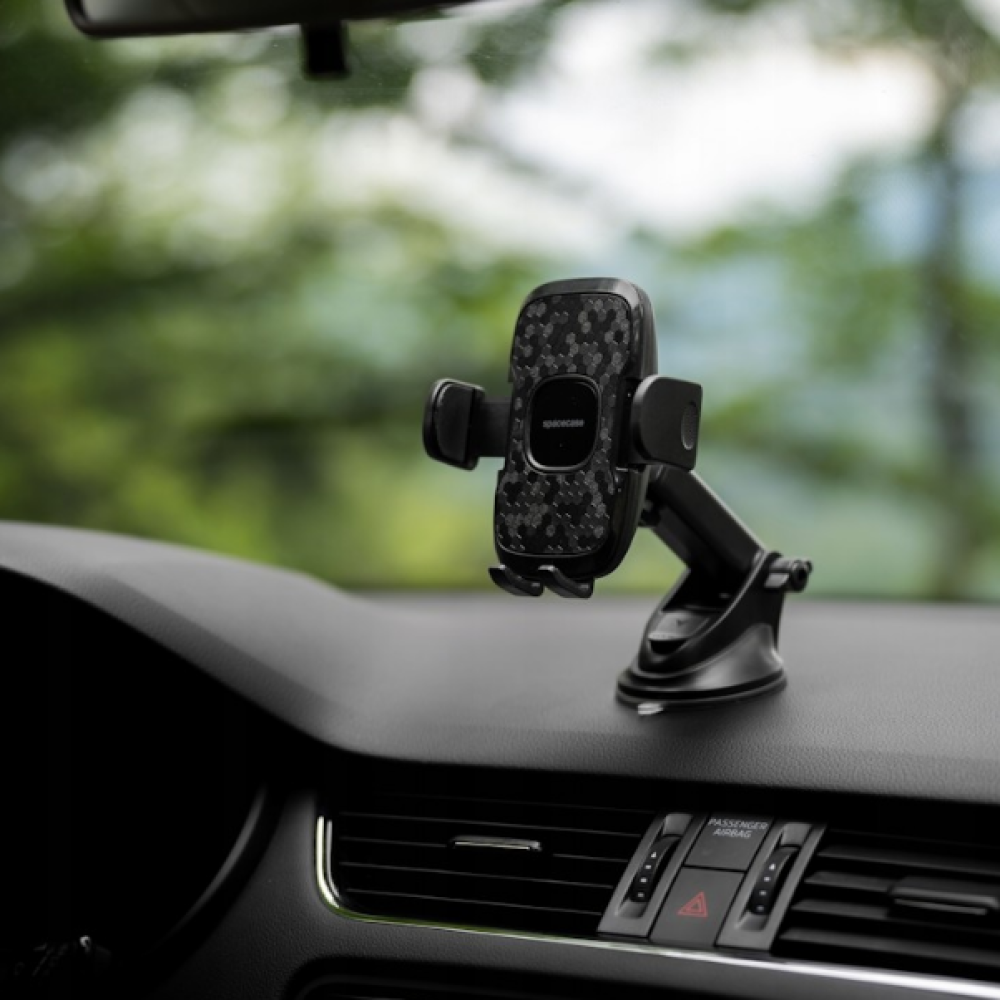 Spacecase SC13 Ghost Series Dash & Windshield Car Holder - Universal Βάση Κινητών 4.7" - 7" με Βεντούζα & Ρυθμιζόμενο Βραχίονα για Ταμπλό / Παρμπρίζ Αυτοκινήτου - Black (5905719039066)